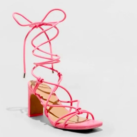 A New Day Shoes - Women's Bria Strappy Heels - A New Day Pink 10
